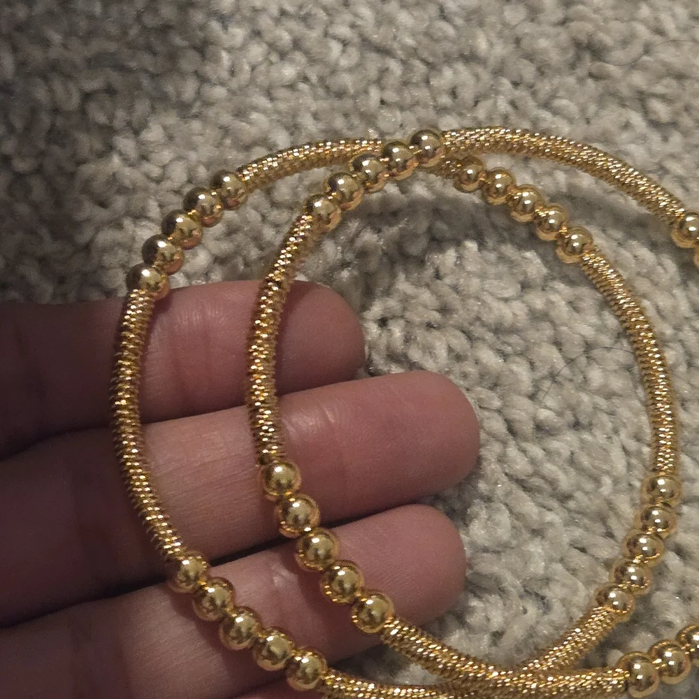 22kgp Dubai Jewelry Elegant Gold Bracelet Set